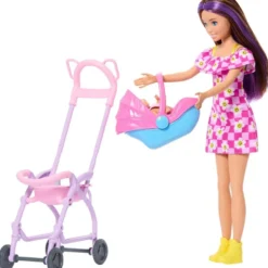 Barbie Skipper Babysitter Lastenhoitaja ja rattaat