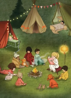 Belle & Boo Campfire Stories telttailu kortti
