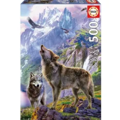 Educa Wolves In The Rocks palapeli - 500 palaa