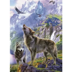 Educa Wolves In The Rocks palapeli - 500 palaa