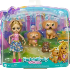 Enchantimals Gerika Golden Retriever nukke ja kultaiset noutajat