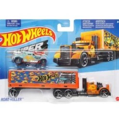 Hot Wheels Road Roller kuorma-auto ja kilpa-auto