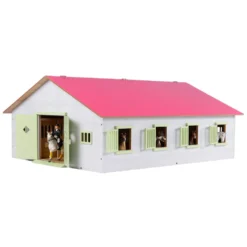 Kids Globe Hevostalli 1:24 (sopii Schleich hevosille), Huom! pakkauksessa kulumaa!