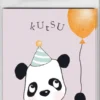 Kutsukortit juhliin - Panda 6kpl