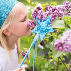 Lasten glitter kruunu ja taikasauva - sininen