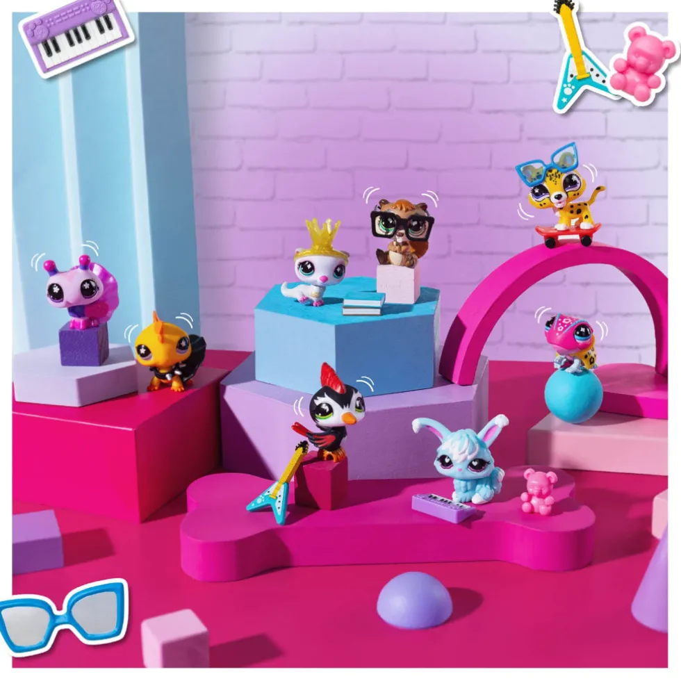 Littlest Pet Shop G7 S5 Books & Bling Pet Pair, Majava #417 ja Saukko #418