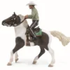 Papo 51573 Cowboy Lännenratsastaja ja hevonen