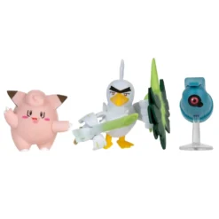 Pokemon Battle figuuri 3-Pack - Beldum + Sirfetch'd + Clefairy