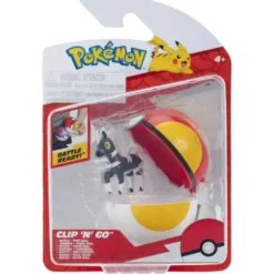 Pokemon Blitzle figuuri ja Clip'n' Go fast ball - poke pallo