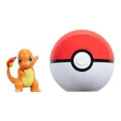 Pokemon Charmander figuuri ja Clip'n' Go - poke pallo