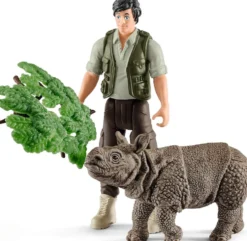 Schleich 42428 Luonnonsuojelija ja sarvikuono