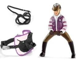 Schleich poni ratsastaja, satula ja suitset - Erikoiserä!