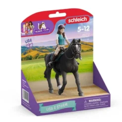 Schleich 42712 ratsastaja Lisa & Storm hevonen + varusteet