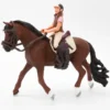 Schleich ratsastaja, varusteet ja Trakehner hevonen - Second Hand