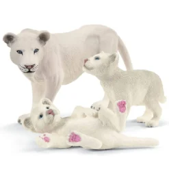 Schleich 42505 valkoinen Leijona emo ja pennut