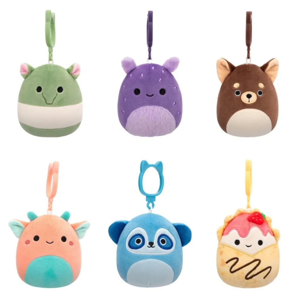 Squishmallows Oha Sea Bunny Clip on maskotti - 9cm